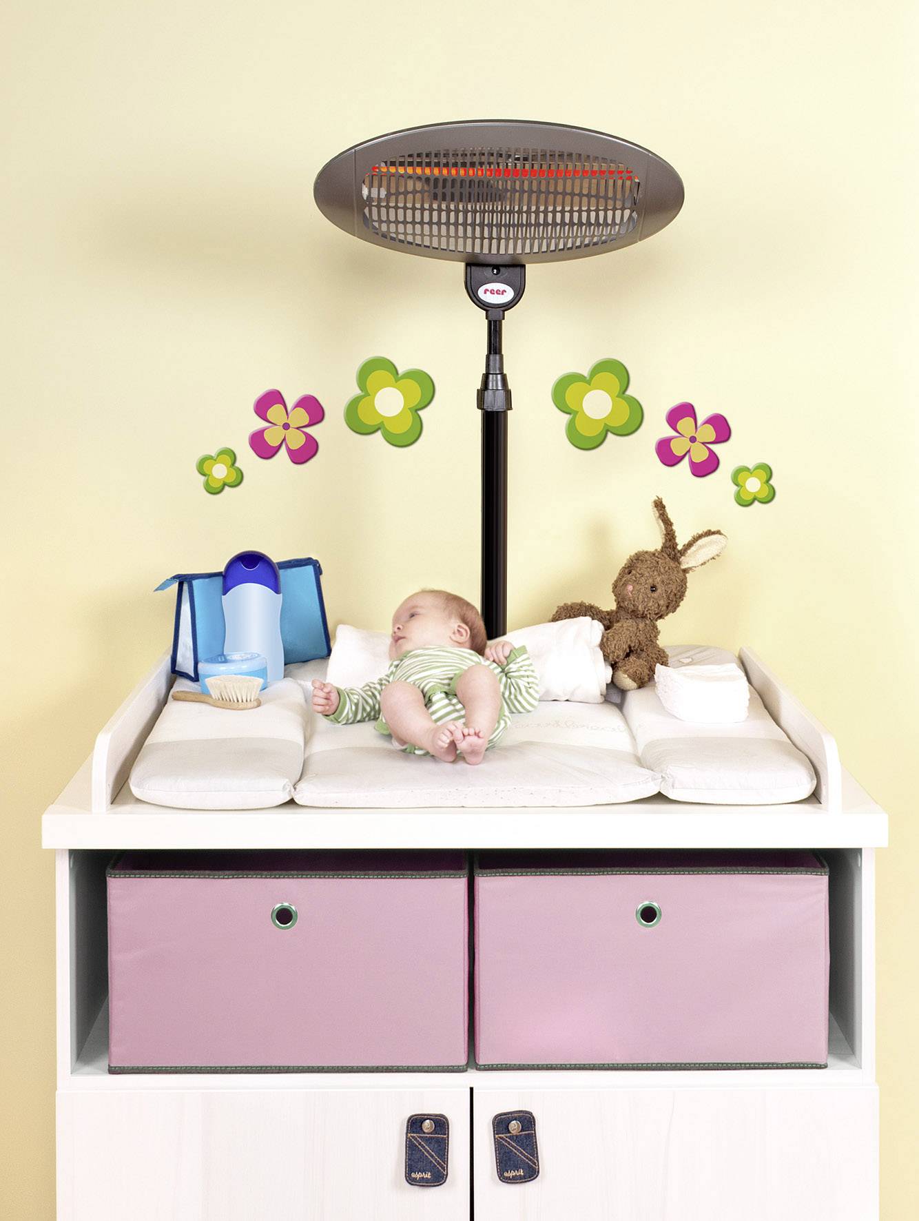 reer Wickeltisch-Heizstrahler mit Ständer