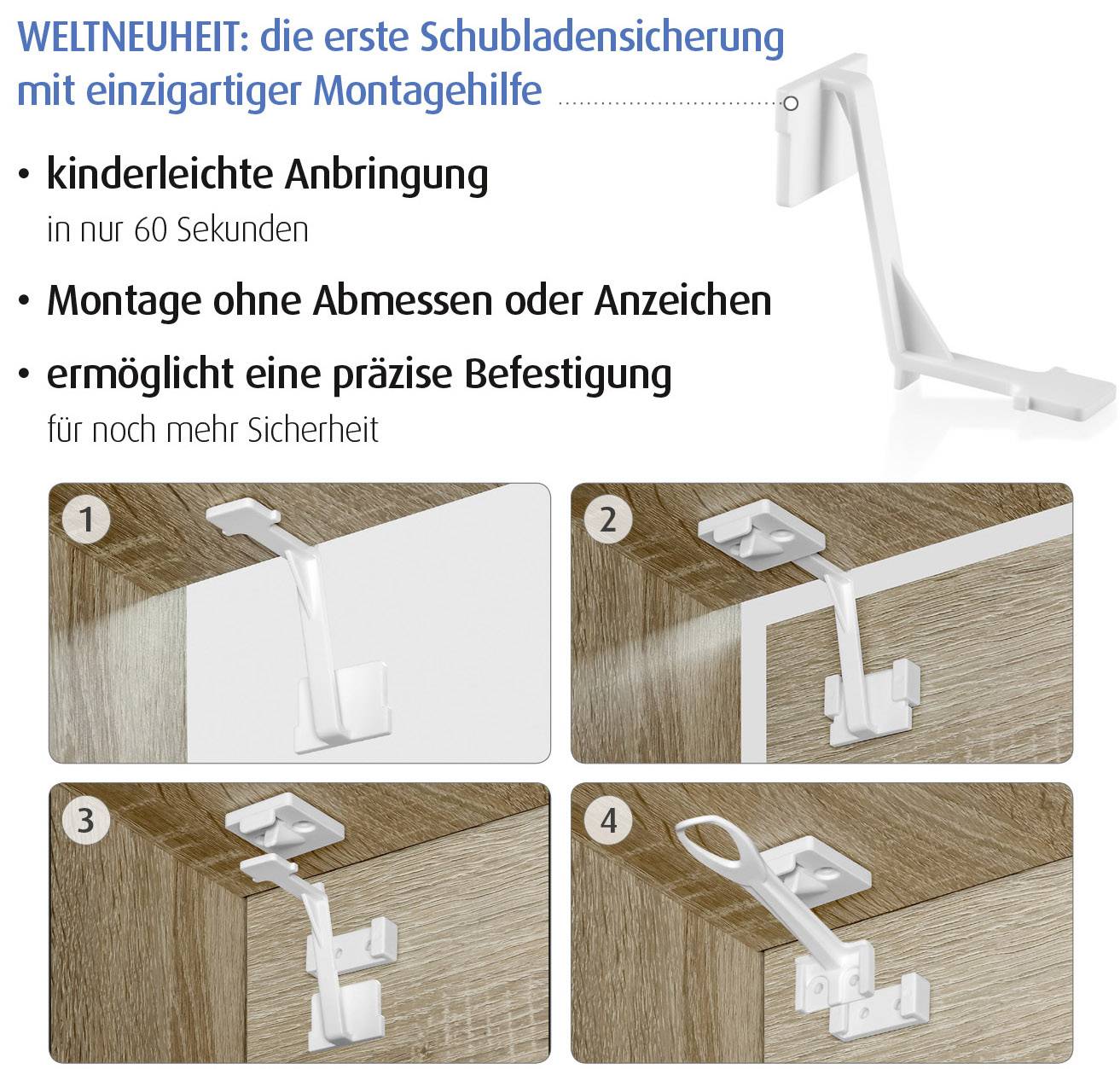 REER 71040 Schubladensperre Weiß