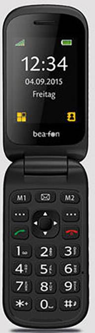 Beafon SL470 Senioren-Klapp-Handy mit Ladestation, SOS Taste Schwarz
