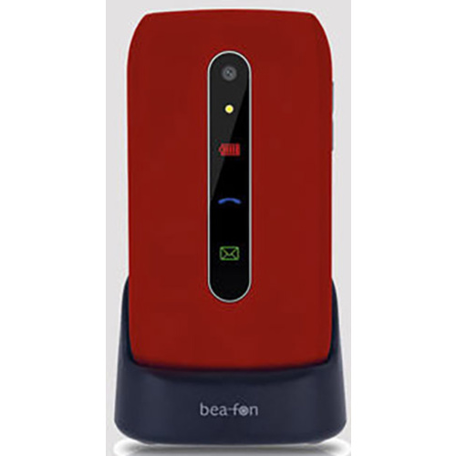 beafon SL630 Téléphone portable à clapet pour séniors rouge, argent