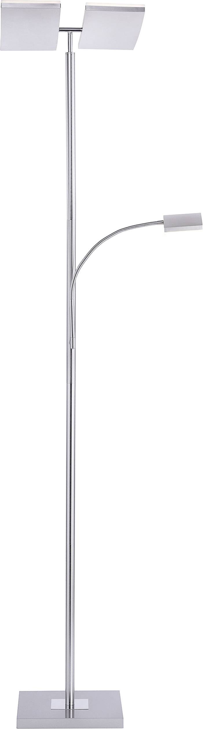 Just Light Ruben LED-Deckenfluter mit Leselampe LED 22 W Stahl