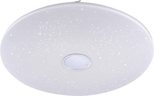 LeuchtenDirekt Jonas 14229-16 LED-Deckenleuchte Weiß 80W Dimmbar, Leuchtfarbe einstellbar, Memory-F