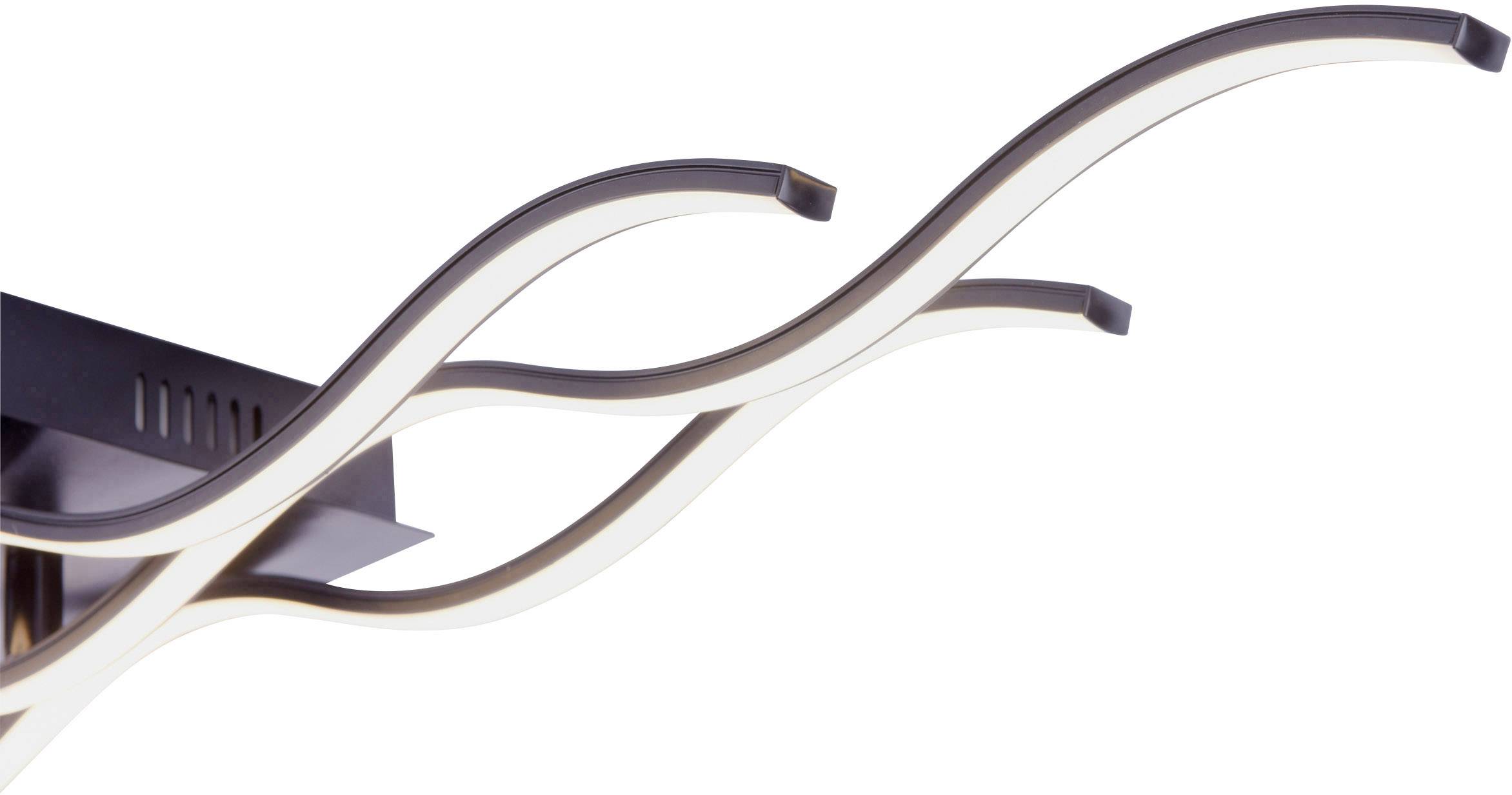 LeuchtenDirekt Wave 15166-18 LED-Deckenleuchte Schwarz 28W Warmweiß