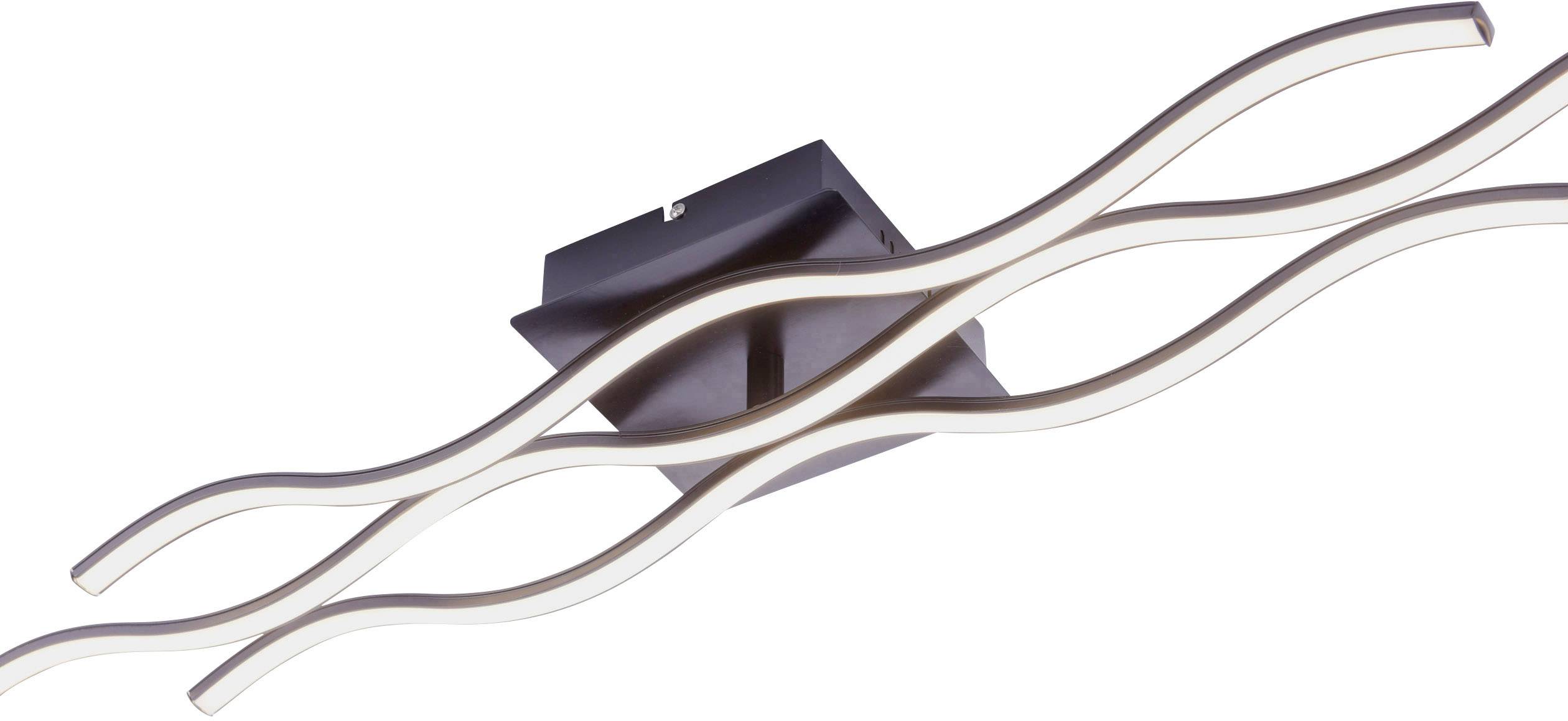 LeuchtenDirekt Wave 15166-18 LED-Deckenleuchte Schwarz 28W Warmweiß