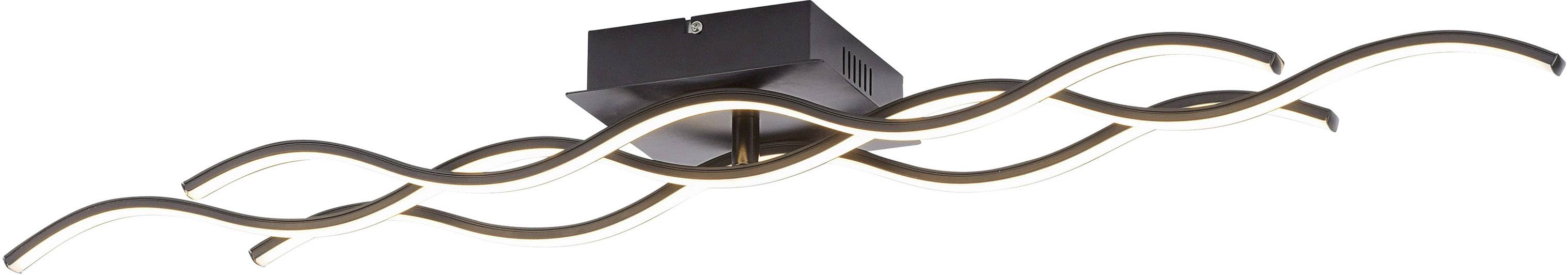 LeuchtenDirekt Wave 15166-18 LED-Deckenleuchte Schwarz 28W Warmweiß