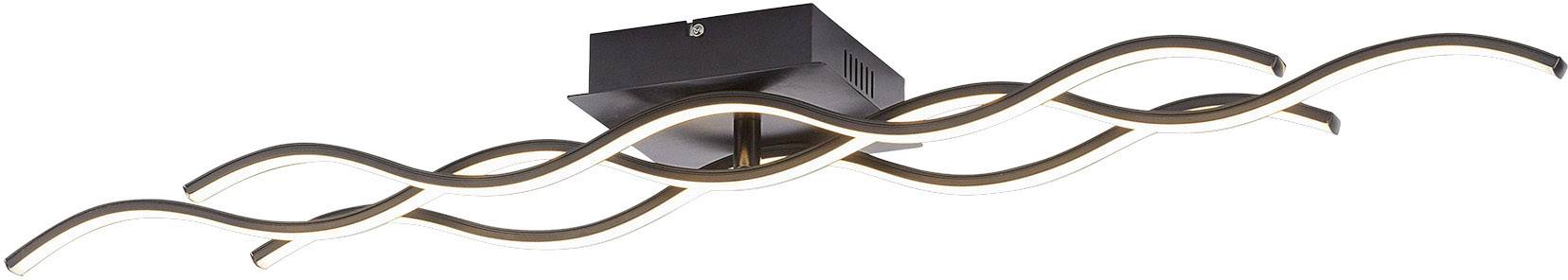LeuchtenDirekt Wave 15166-18 LED-Deckenleuchte Schwarz 28W Warmweiß