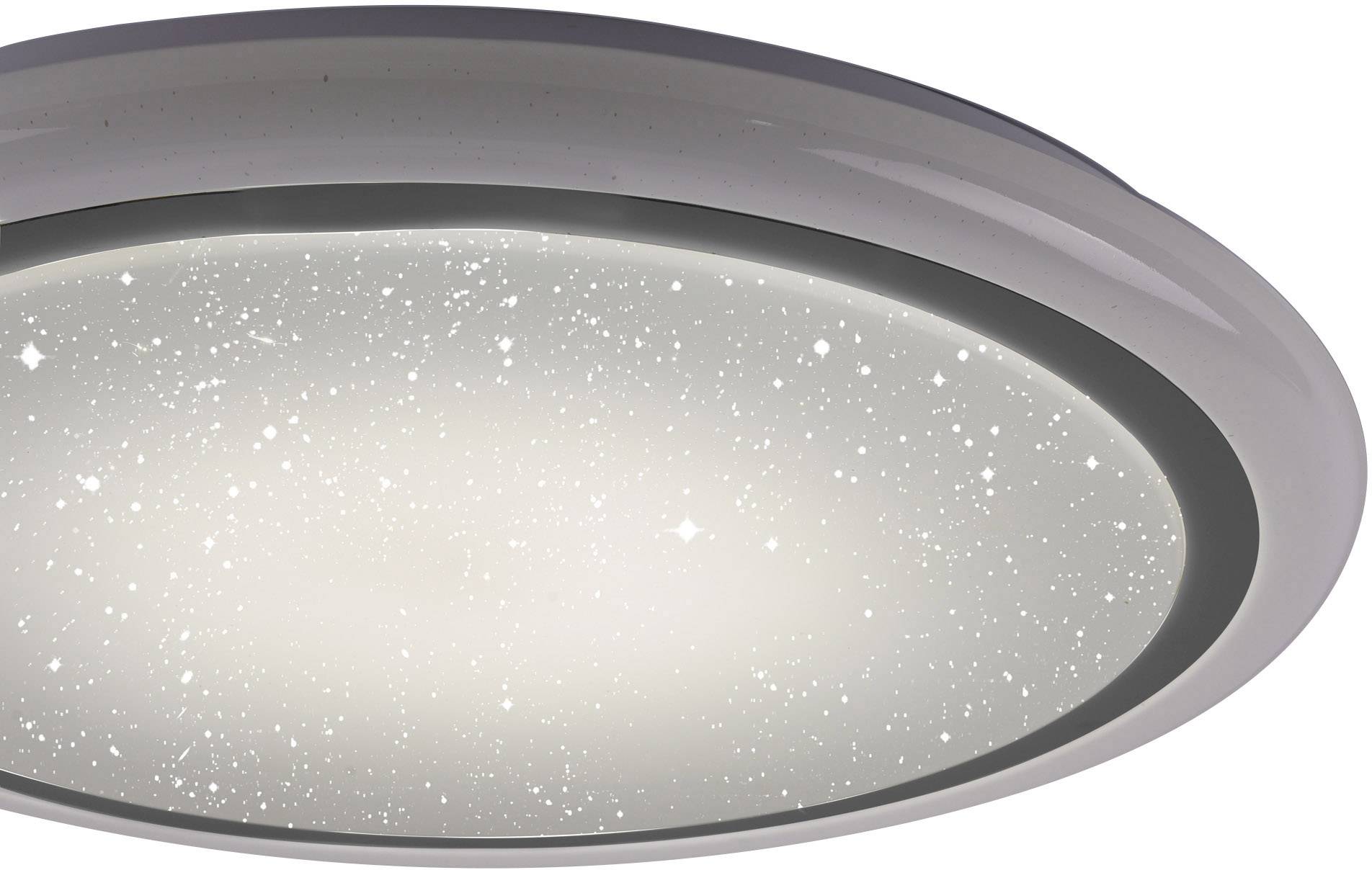 LeuchtenDirekt Luisa 15230-16 LED-Deckenleuchte Weiß 42W RGBW Leuchtfarbe einstellbar, Memory-Funktion, Mit Sterneneffekt, Mit