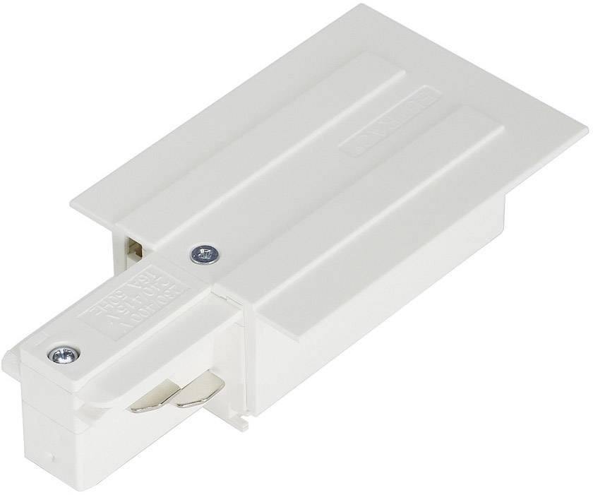Eutrac 1001533 Hochvolt-Schienensystem-Komponente Einspeiser 3P E.Schiene Einspeiser, weiss, L Verkehrsweiß