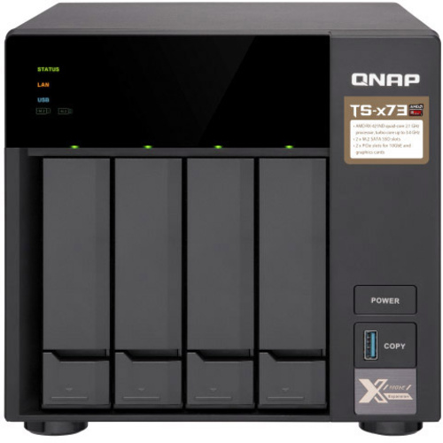 QNAP TS-473 NAS-Server Gehäuse 4 Bay 2x M.2 Steckplatz TS-473-8G
