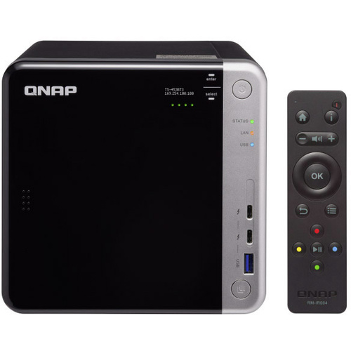 QNAP TS-453BT3 Boîtier serveur NAS 4 baie télécommande multimédia, 2 x connecteur M.2 TS-453BT3-8G