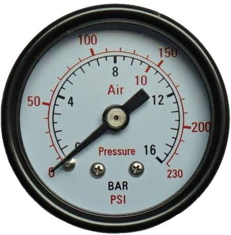 Aerotec Manometer 9415451 Anschluss (Manometer): Rückseite Außengewinde 1/4" 1St.