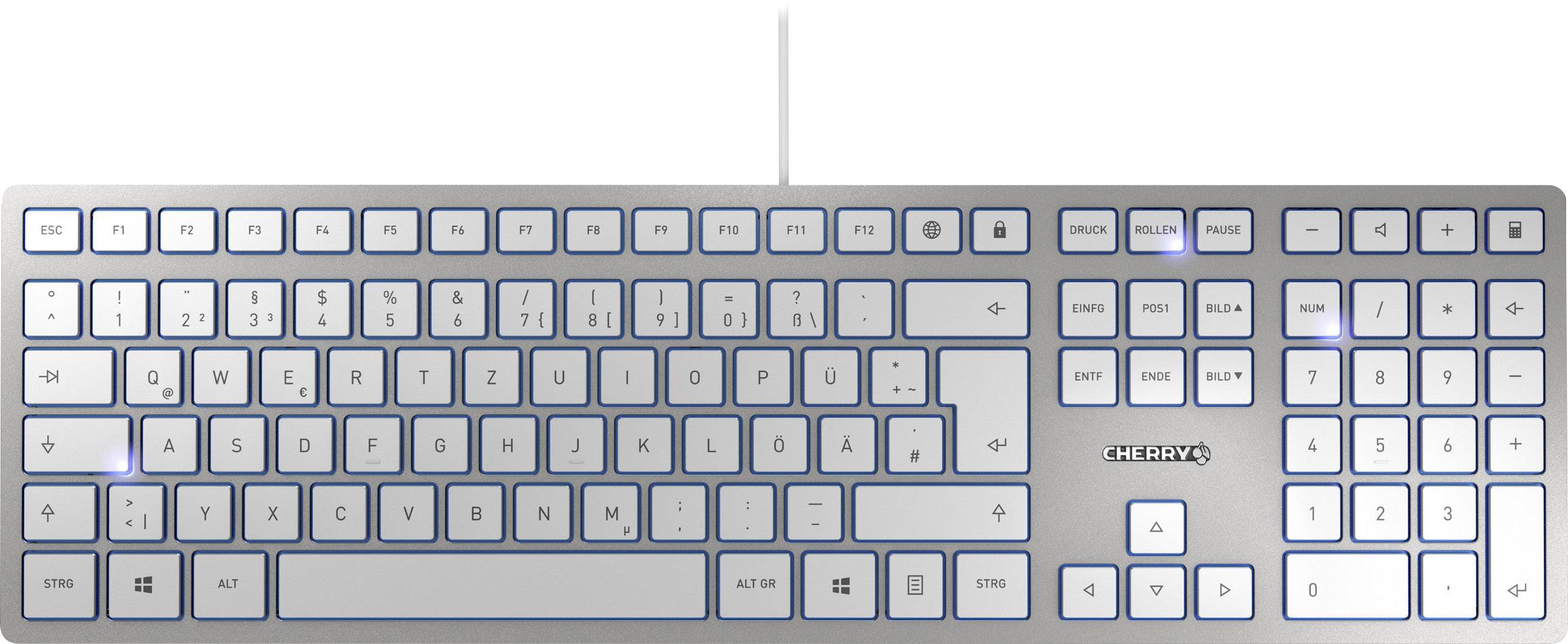 CHERRY KC6000 USB Tastatur Deutsch, QWERTZ Silber