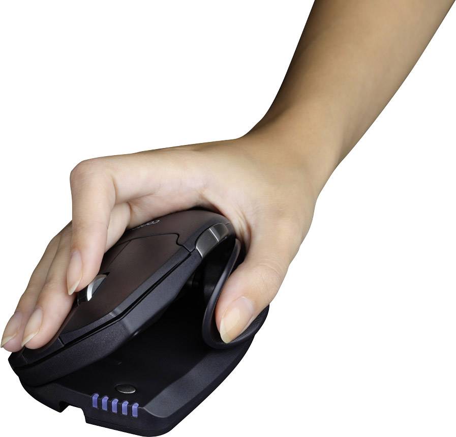 Contour Design Unimouse Left Ergonomische Maus USB Schwarz 7 Tasten Ergonomisch