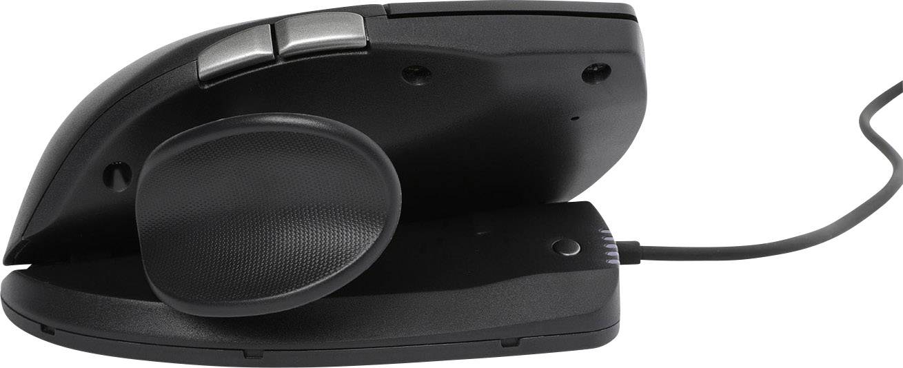 Contour Design Unimouse Left Ergonomische Maus USB Schwarz 7 Tasten Ergonomisch