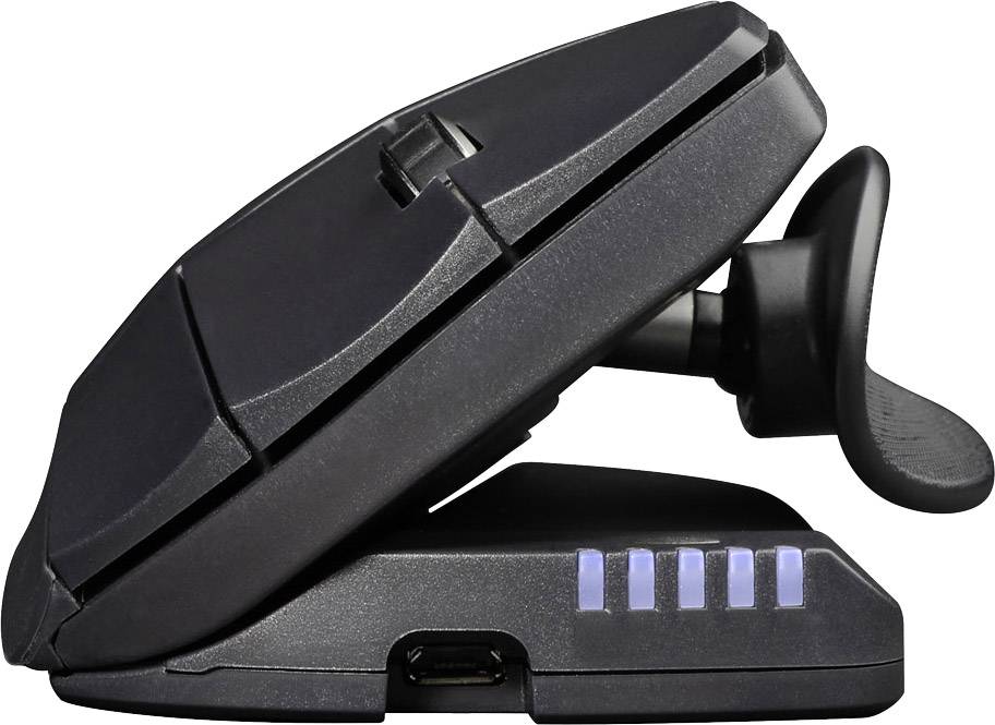 Contour Design Unimouse Right Wireless Ergonomische Maus Funk Schwarz 7 Tasten Ergonomisch, Wiederaufladbar