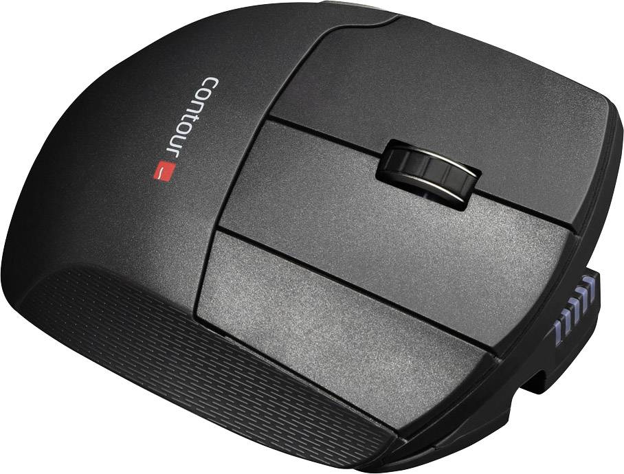 Contour Design Unimouse Right Wireless Ergonomische Maus Funk Schwarz 7 Tasten Ergonomisch, Wiederaufladbar
