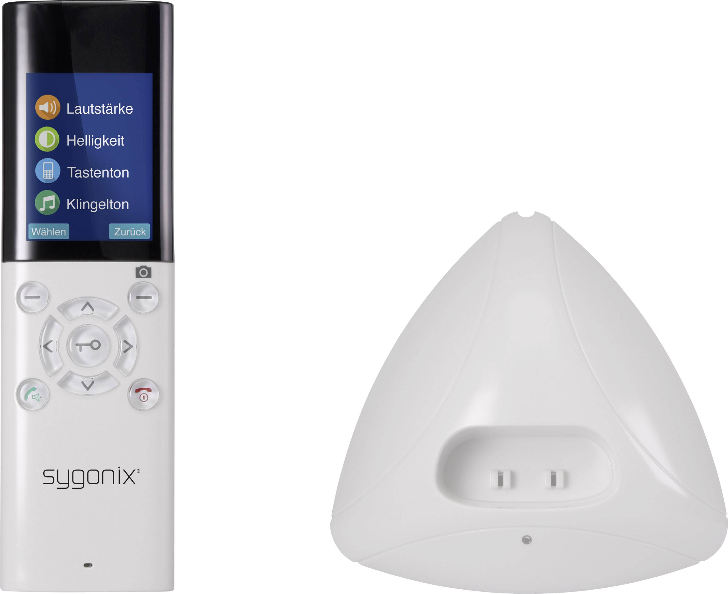 Sygonix EM-4159 Video-Türsprechanlage Funk Komplett-Set Silber, Weiß, Schwarz