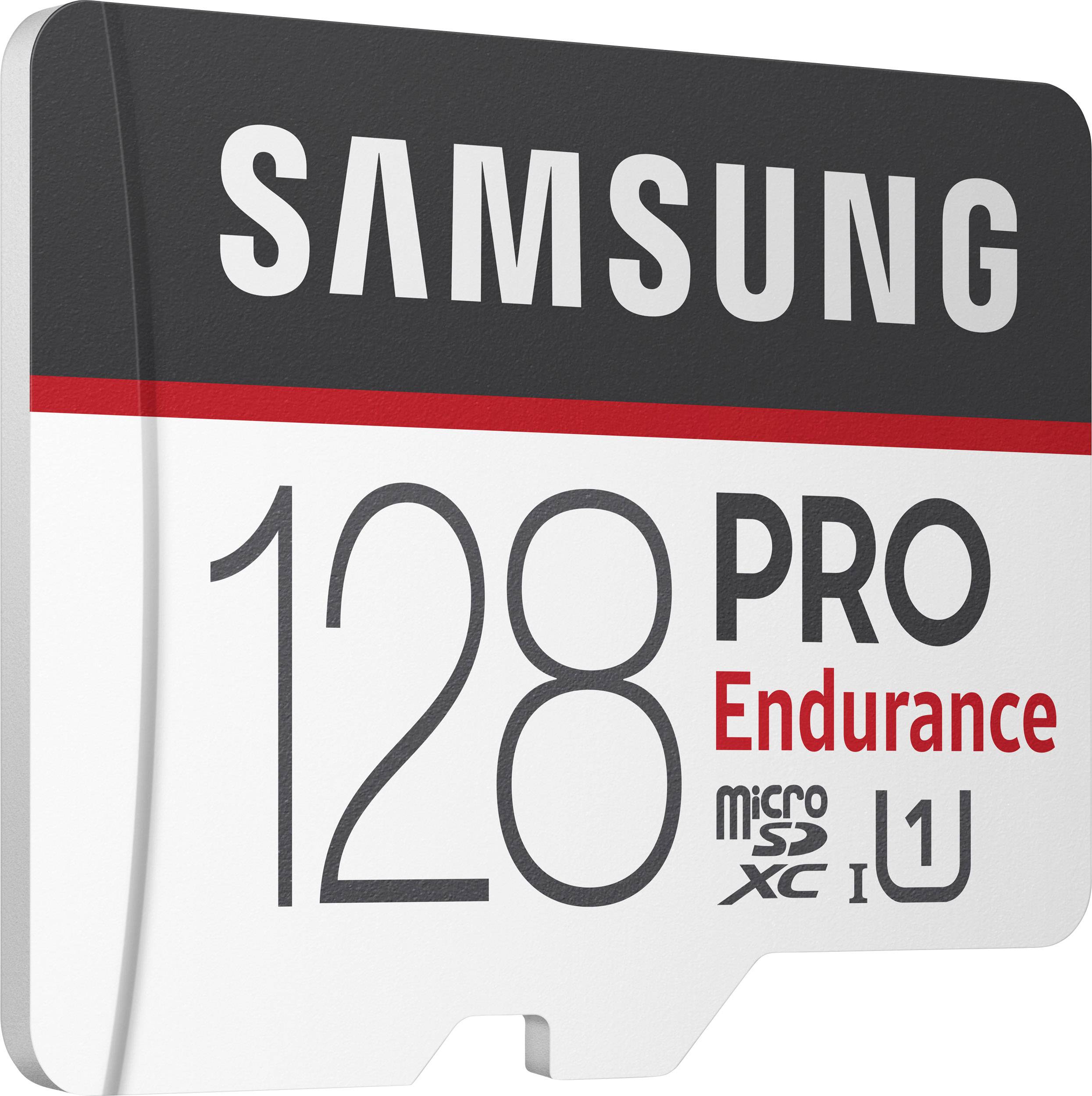 Samsung Pro Endurance microSDXC-Karte 128GB Class 10, UHS-I inkl. SD-Adapter, 4K-Videounterstützung