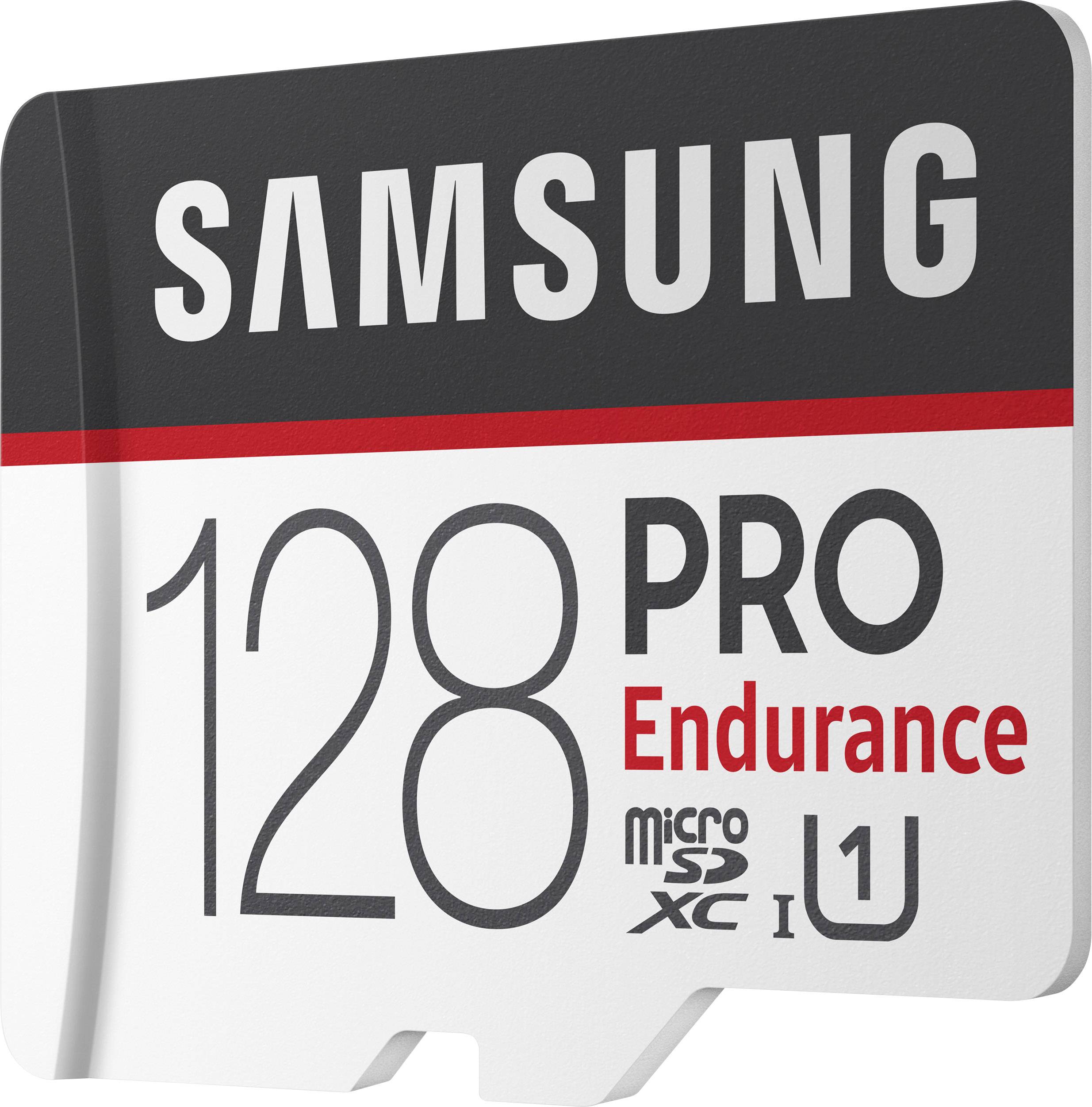 Samsung Pro Endurance microSDXC-Karte 128GB Class 10, UHS-I inkl. SD-Adapter, 4K-Videounterstützung