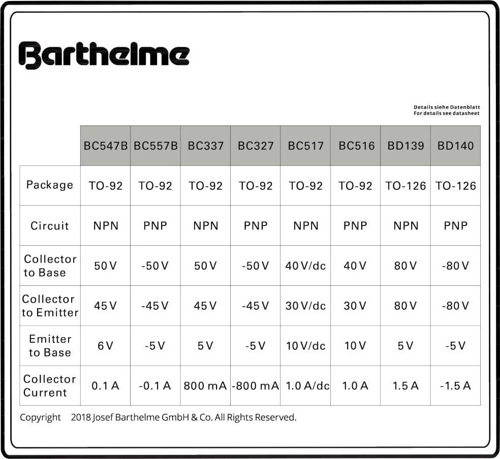 Barthelme Transistor-Set 00430346