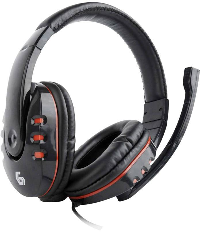 Gembird GHS-402 Over Ear Headset kabelgebunden Stereo Schwarz Lautstärkeregelung, Mikrofon-Stummschaltung Gaming