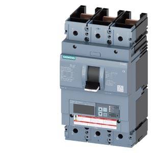 Leistungsschalter von Siemens, Modell 3VA2, für industrielle Anwendung, in grauer Farbe mit mehreren Schaltfunktionen.