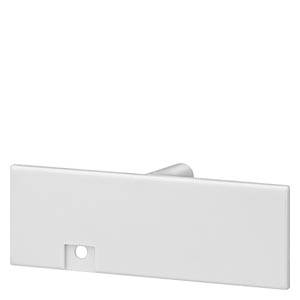Ein weißer, rechteckiger Möbelgriff, der bündig an einer Oberfläche montiert ist. Eignet sich für moderne Schubladen und Schränke.