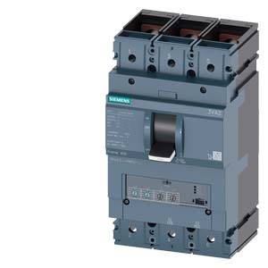Ein dreipoliger Leistungsschalter von Siemens, Modellnummer 3VA2. Verwendet zur Unterbrechung und Steuerung elektrischer Stromkreise.