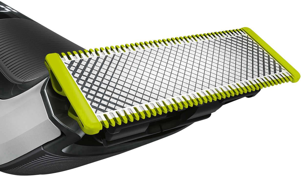 Philips OneBlade QP6620/20 Bartschneider, Körperhaartrimmer abwaschbar Schwarz, Silber