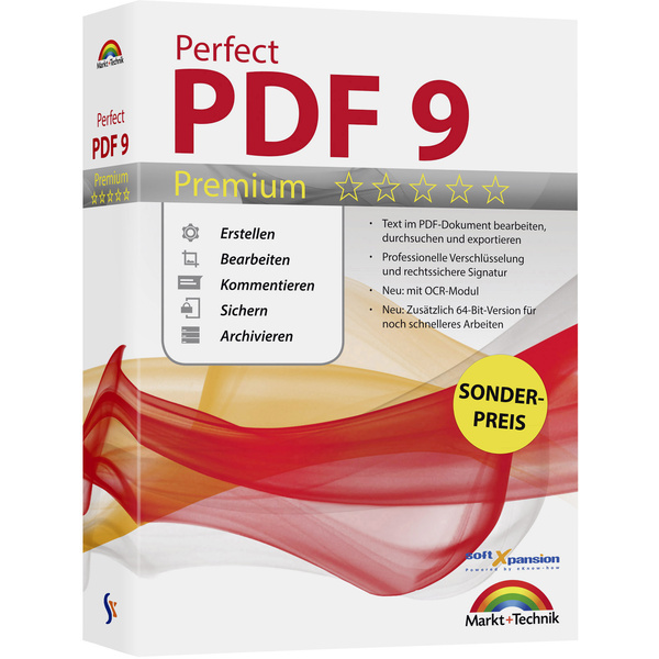 Markt & Technik Perfect PDF 9 Premium Vollversion, 1 Lizenz Windows PDF-Software