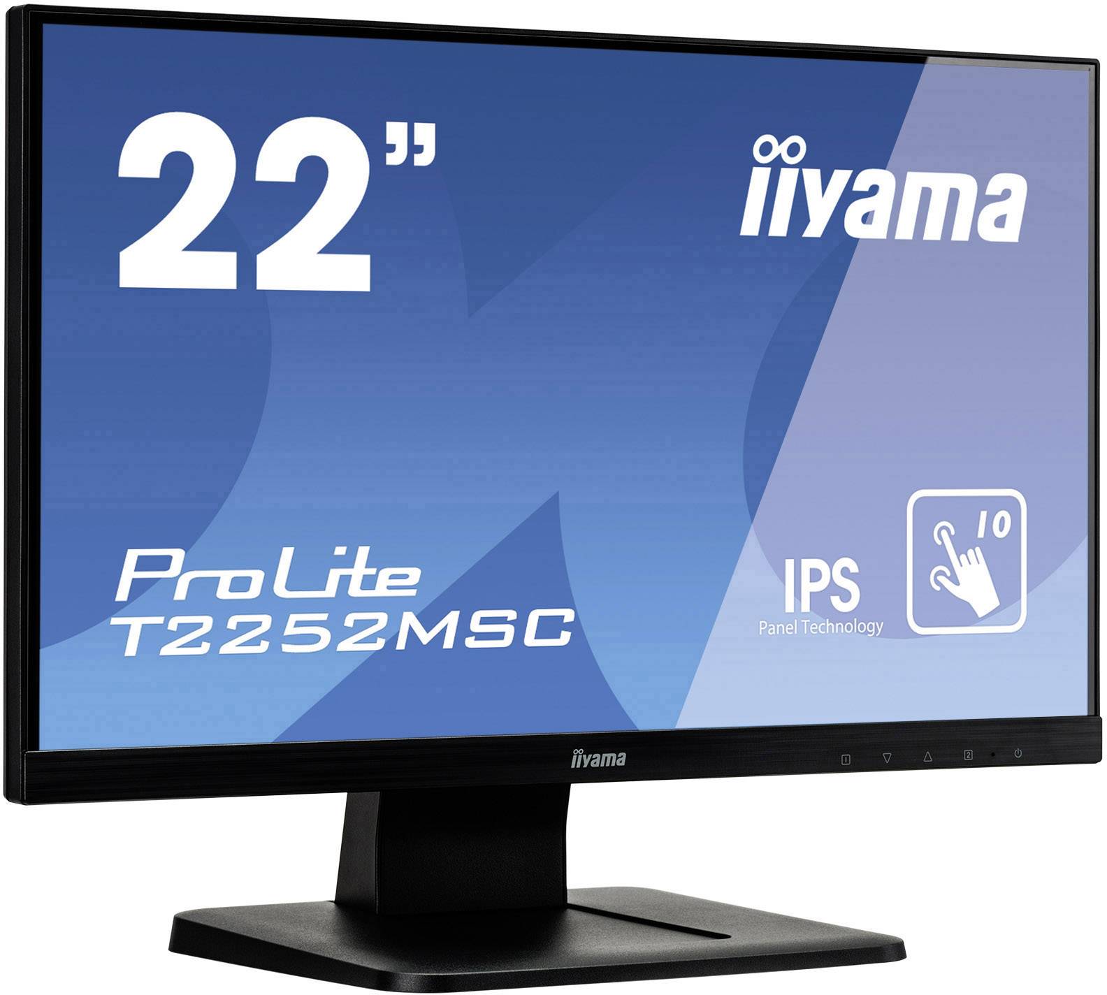 Iiyama ProLite T2252MSC Touchscreen-Monitor EEK: F (A - G) 54.6cm (21.5 Zoll) 1920 x 1080 Pixel 16:9 7 ms VGA, HDMI®, DisplayPort
