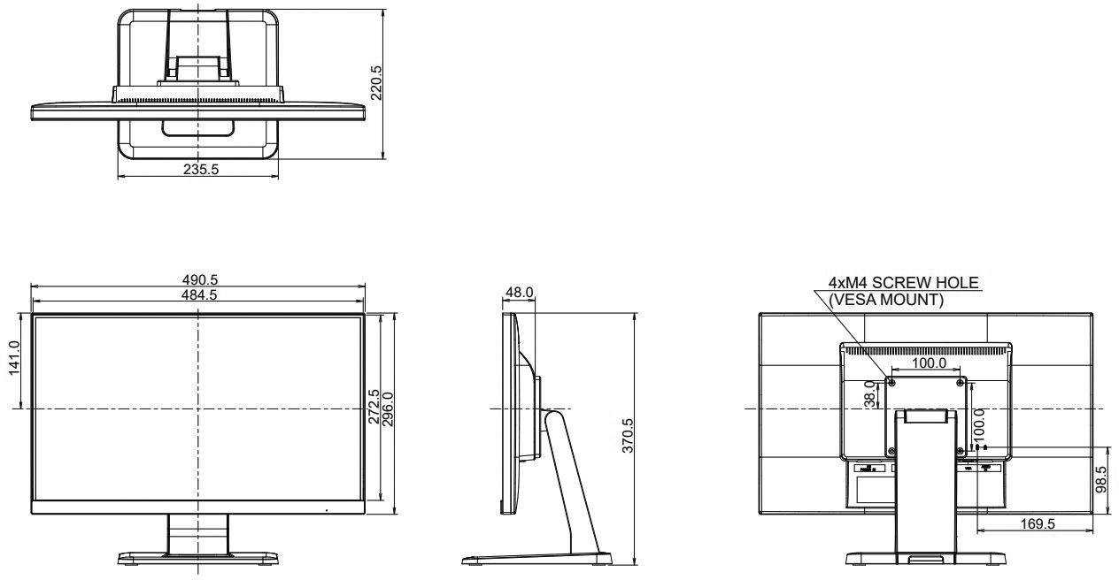 Iiyama ProLite T2252MSC Touchscreen-Monitor EEK: F (A - G) 54.6cm (21.5 Zoll) 1920 x 1080 Pixel 16:9 7 ms VGA, HDMI®, DisplayPort