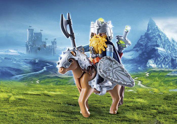 Playmobil Zwerg und Pony mit Rüstung