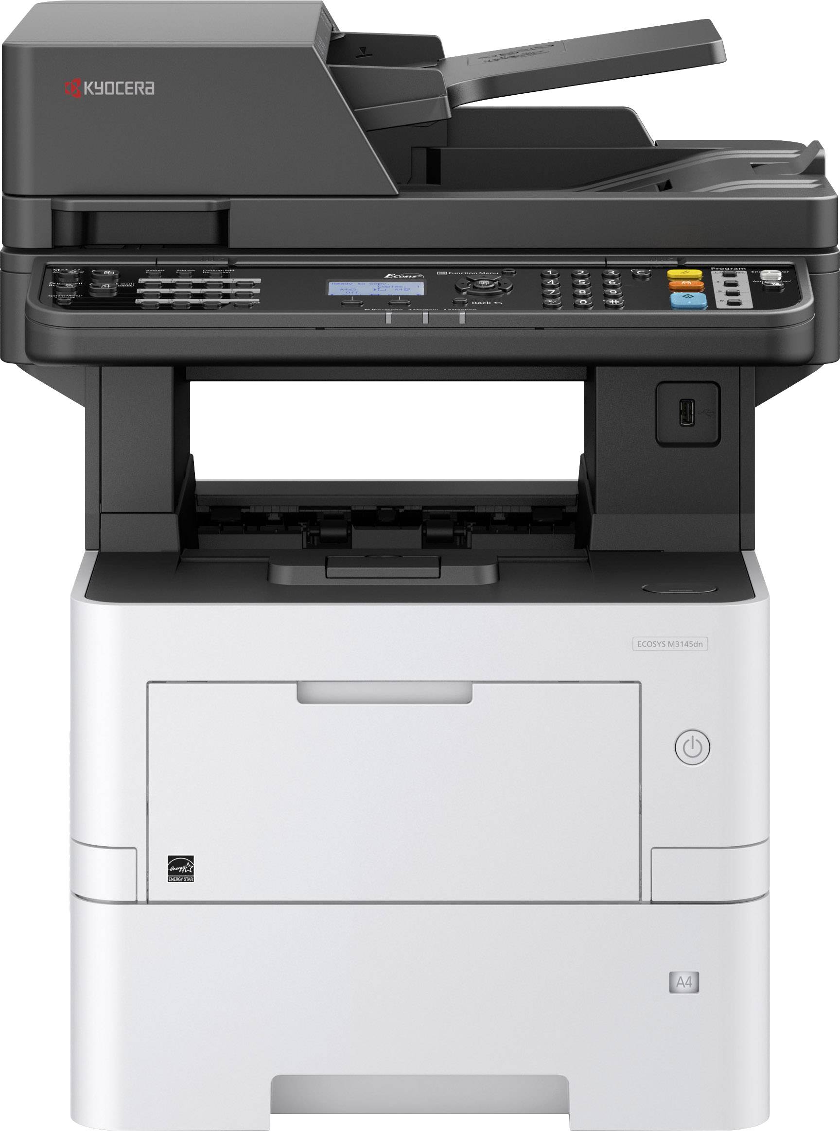Kyocera ECOSYS M3145dn KL3 Schwarzweiß Laser Multifunktionsdrucker A4 Drucker, Scanner, Kopierer LAN, Duplex, Duplex-ADF