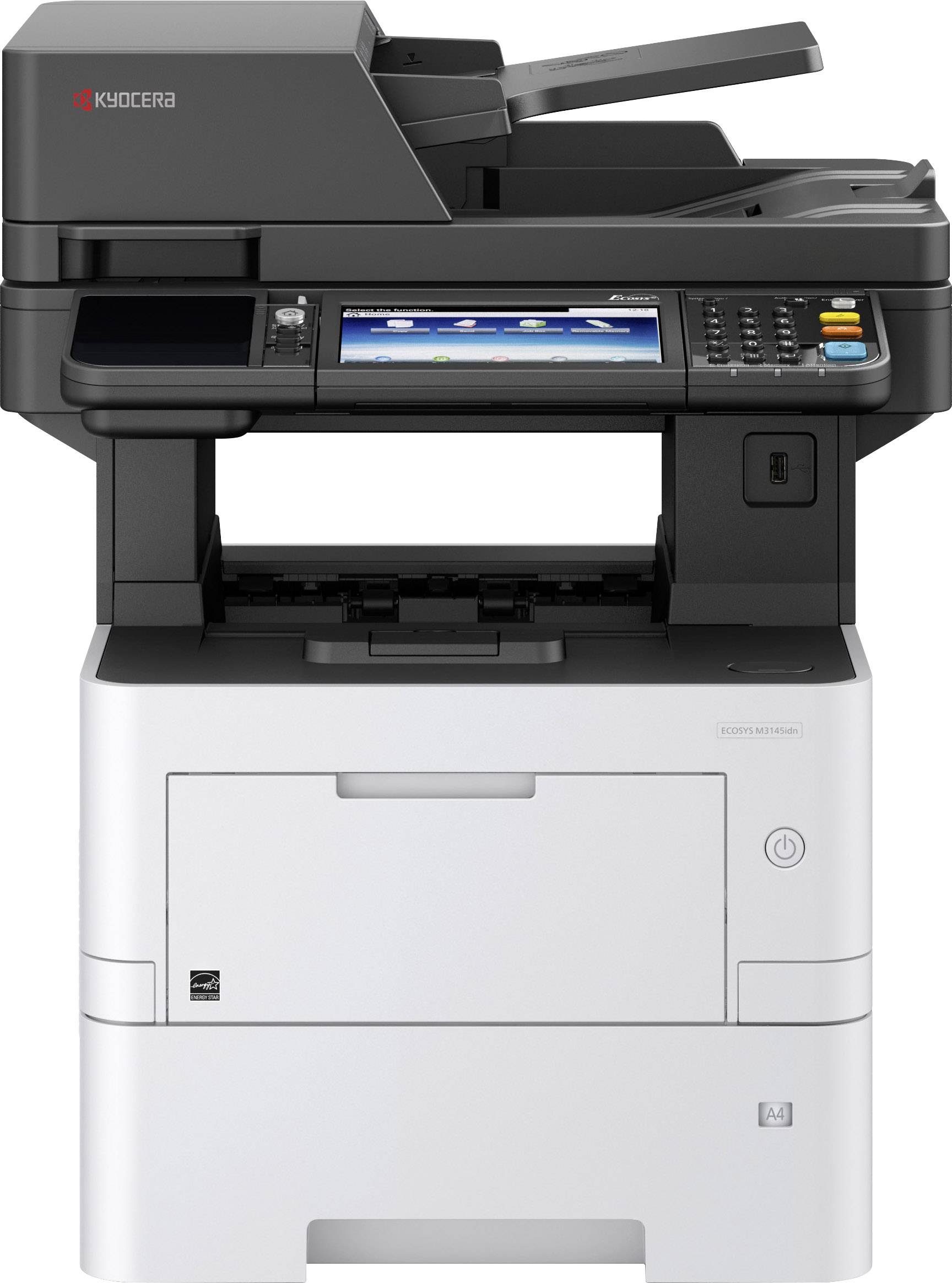 Kyocera ECOSYS M3145idn KL3 Schwarzweiß Laser Multifunktionsdrucker A4 Drucker, Scanner, Kopierer LAN, Duplex, Duplex-ADF