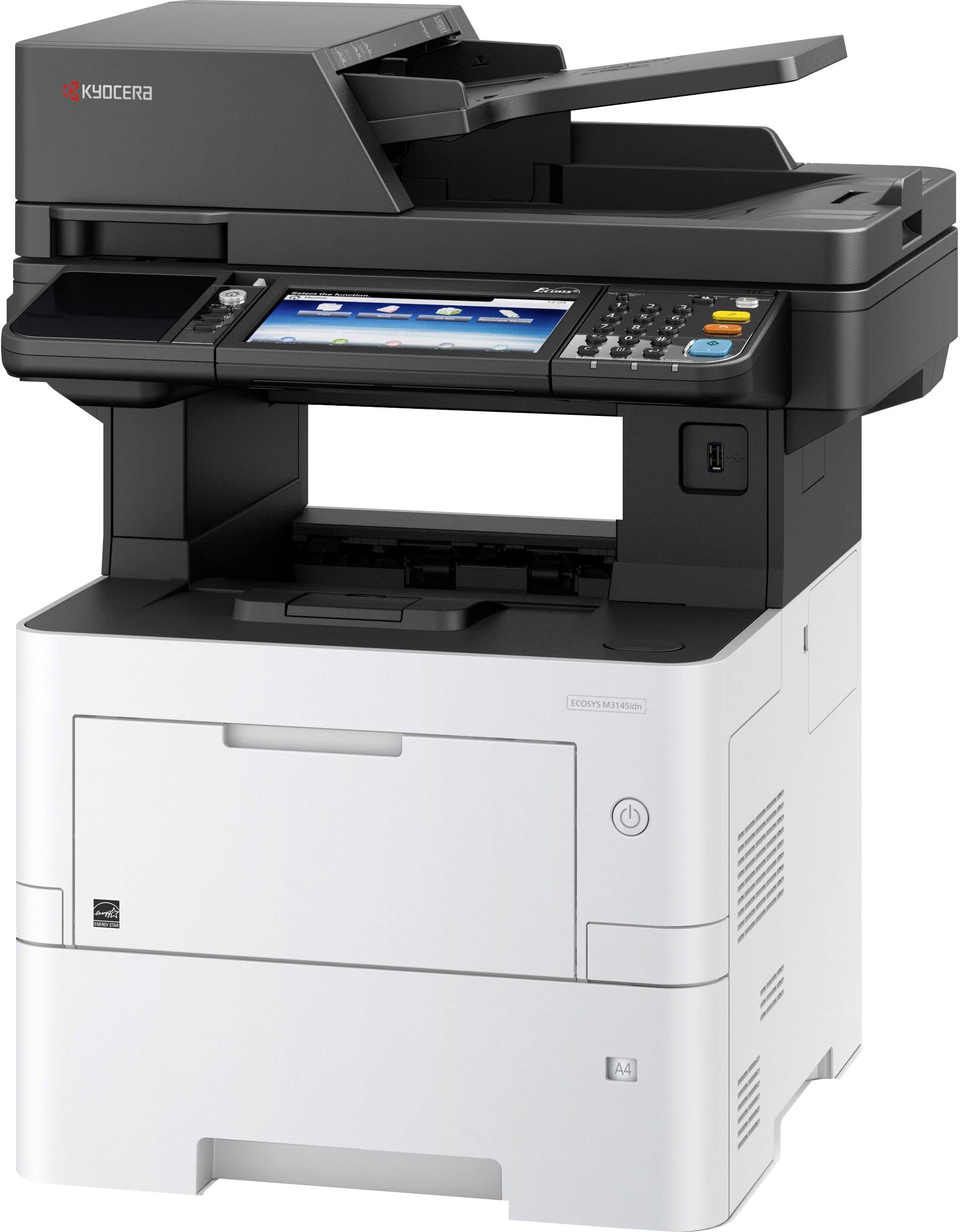 Kyocera ECOSYS M3145idn Multifunktionsdrucker Laser Schwarz-Weiß A4 Drucker, Scanner, Kopierer LAN, Duplex, Duplex-ADF