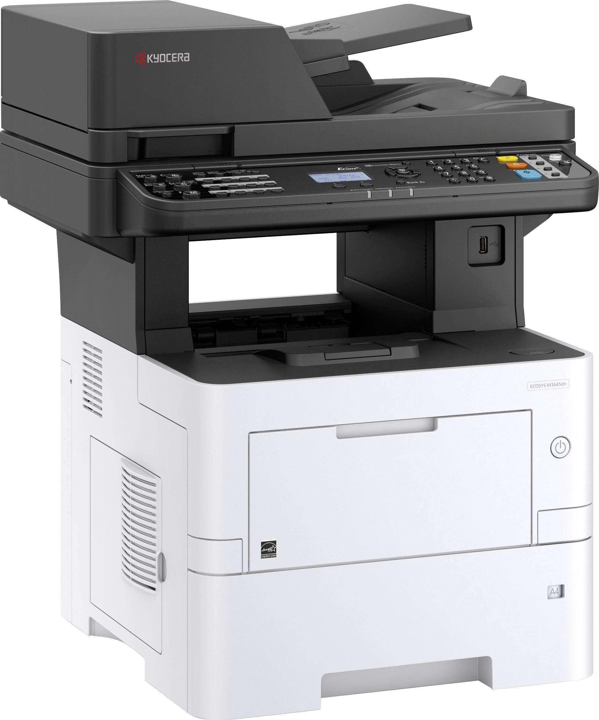 Kyocera ECOSYS M3645dn KL3 Schwarzweiß Laser Multifunktionsdrucker A4 Drucker, Scanner, Kopierer, Fax LAN, Duplex, Duplex-ADF