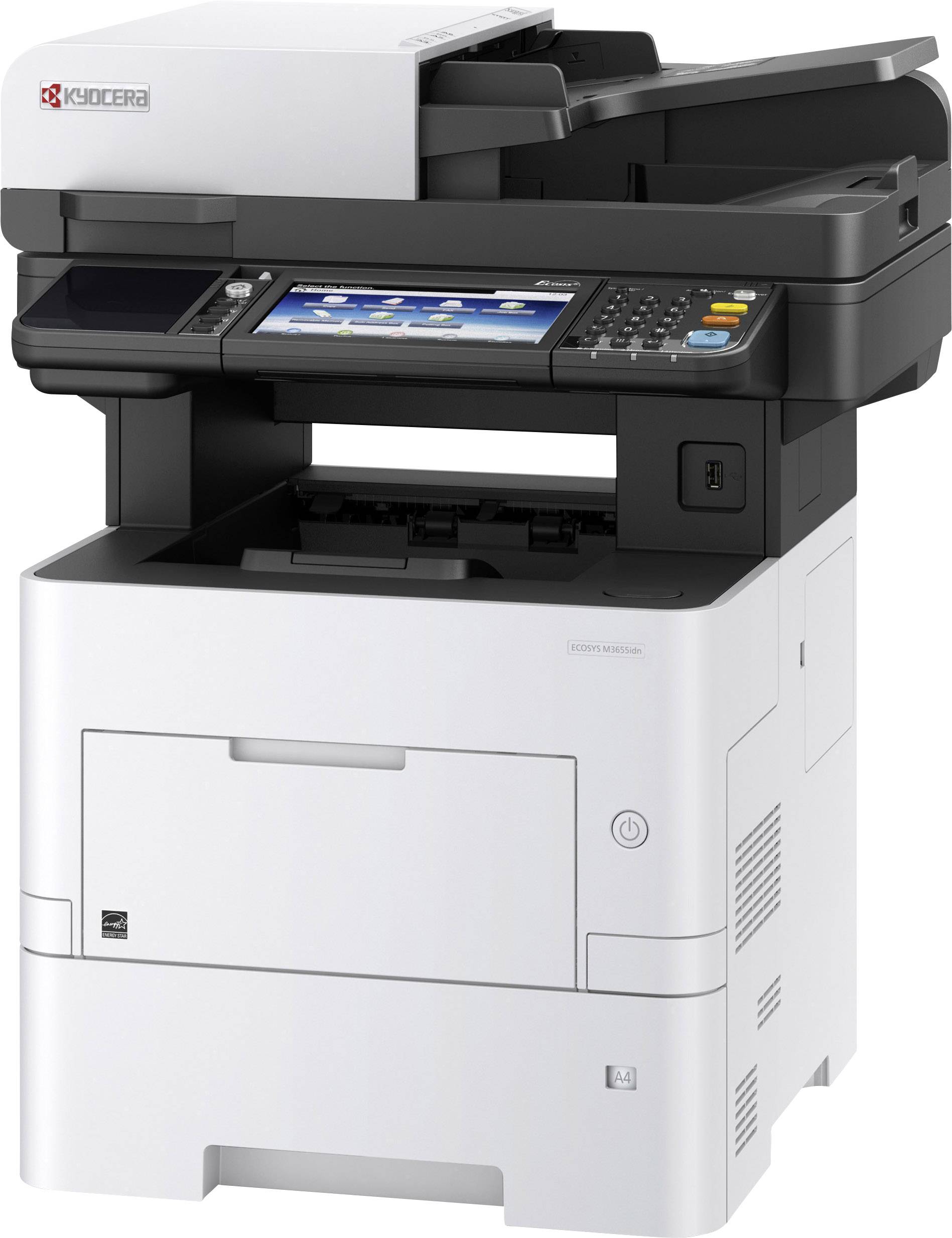 Kyocera ECOSYS M3655idn/KL3 Multifunktionsdrucker Laser Schwarz-Weiß A4 Drucker, Scanner, Kopierer, Fax LAN, Duplex, Duplex-ADF