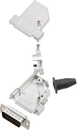 L17DTSL37-RG-LJS-S+L717SDC37P D-SUB Stiftleisten-Set 45° Polzahl: 37 Lötkelch 1St.