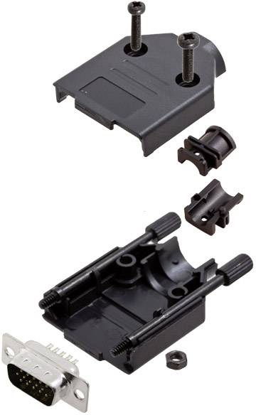 Amphenol L17DTPK-P-09+L717HDE15P D-SUB Stiftleisten-Set 180 ° Polzahl: 15 Lötkelch 1 St.