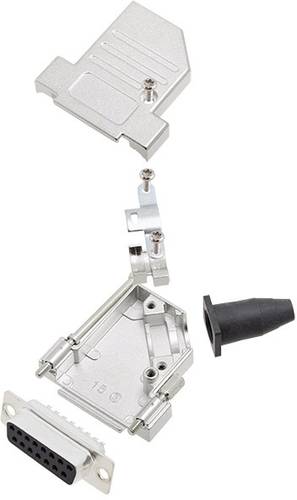 L17DTSL37-RG-LJS-S+L77SDC37S D-SUB Buchsenleisten-Set 45° Polzahl: 37 Lötkelch 1St.