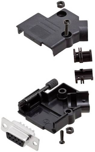 Amphenol L17D45PK-P-09+L77SDE09S D-SUB Buchsenleisten-Set 45 ° Polzahl: 9 Lötkelch