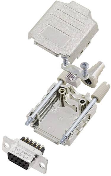 Amphenol L17DPPK09-M+L77DE09SST D-SUB Buchsenleisten-Set 180 ° Polzahl: 9 Schrauben 1 St.