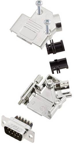 Amphenol L17D45PK-M-09+L717DE09PST D-SUB Stiftleisten-Set 45 ° Polzahl: 9 Schrauben 1 St.