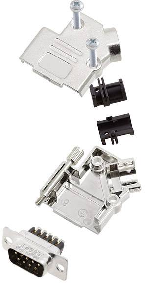 Amphenol L17D45PK-M-09+L717DE09PST D-SUB Stiftleisten-Set 45 ° Polzahl: 9 Schrauben 1 St.