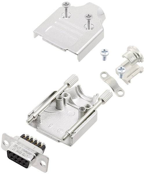 Amphenol L17MHDM09+L77DE09SST D-SUB Buchsenleisten-Set 180 ° Polzahl: 9 Schrauben 1 St.