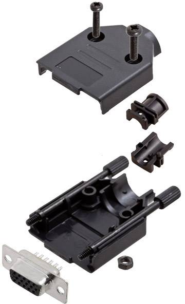 Amphenol L17DTPK-P-09+L77HDE15S D-SUB Buchsenleisten-Set 180 ° Polzahl: 15 Lötkelch 1 St.