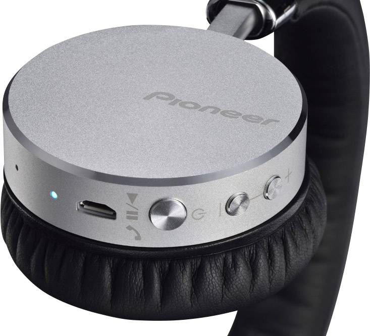 Pioneer SE-MJ561BT-S  On Ear Kopfhörer Bluetooth®  Silber  Headset, Lautstärkeregelung, NFC