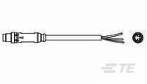 1-2273006-1 Sensor-/Aktor-Steckverbinder, konfektioniert M8 Stecker, gerade 1.50m Po