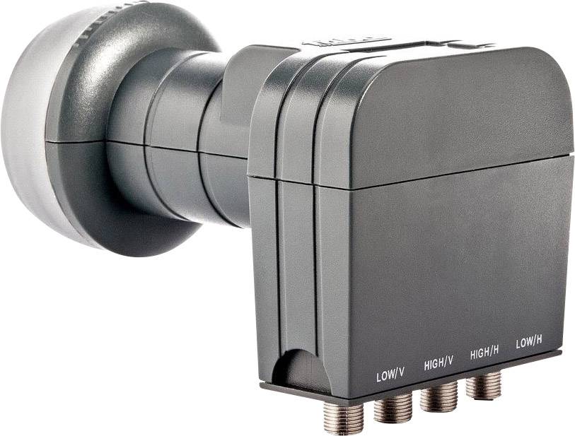 fuba DEK 407 Quattro-LNB Teilnehmer-Anzahl: 4 Feedaufnahme: 40 mm Grau